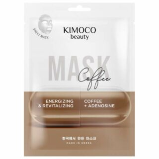 KIMOCO coffee extract and adenosine, energizing and revitalizing face sheet mask (23 ml)