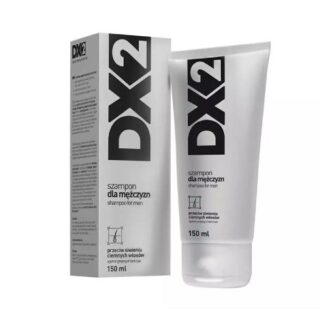 DX2 shampoo for men against graying of dark hair