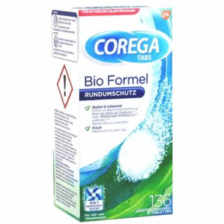 Corega Tabs Bio Formula, tablets for denture cleaning