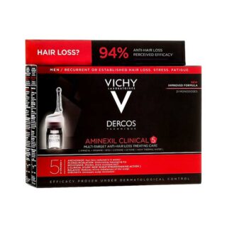 VICHY Dercos Aminexil Clinical 5 Anti-Hair Loss Ampoules Men x21